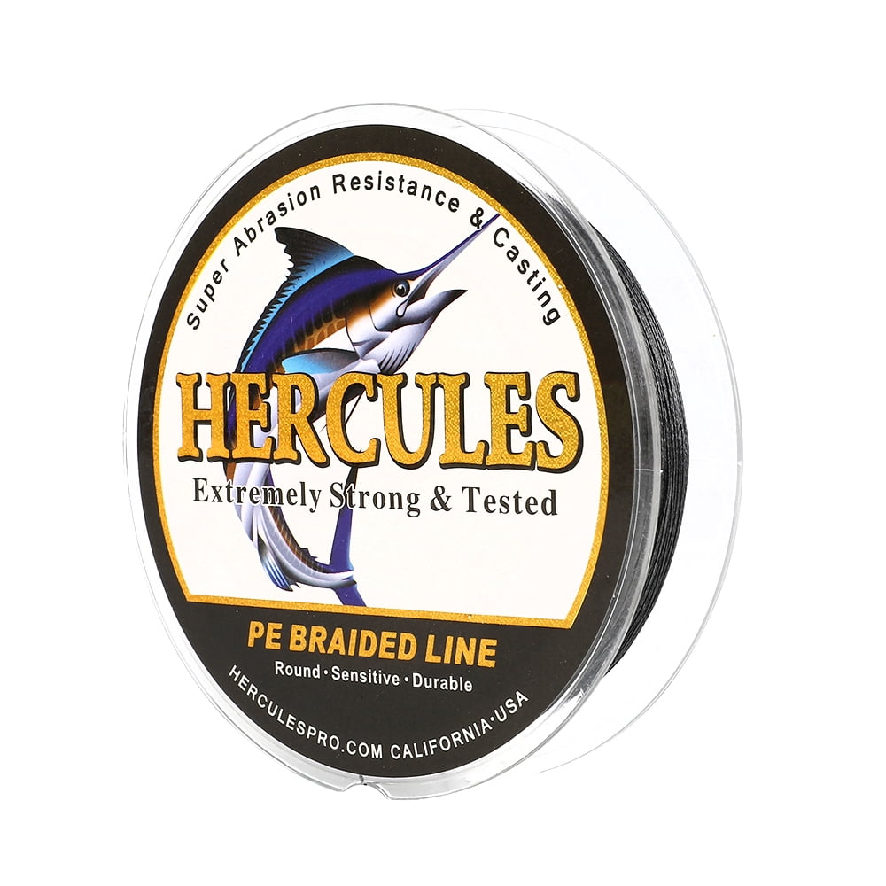 HERCULES Super Strong 300M 328 Yards Braided Fishing Line 40 LB Test for Saltwater Freshwater PE Braid Fish Lines 4 Strands - Black, 40LB (18.1KG), 0.32MM