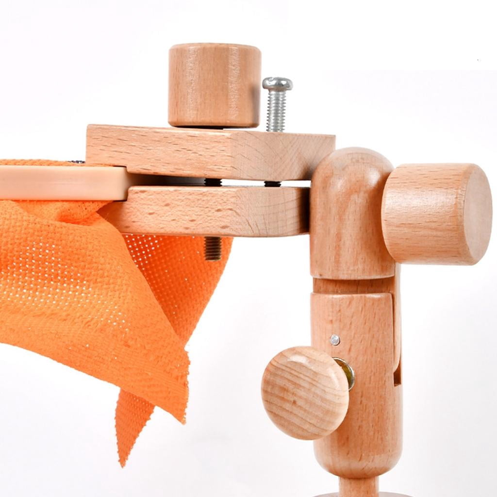 Adjustable Rotated Embroidery Hoop Holder Wood Stitching Frame Stand Handfree Needlework Stand Embroidery Frame Stand