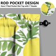 thumbnail image 5 of Kitchen Curtains 36 Inch Short - 3 Panel Set Lemon Print, Rod Pocket Window Curtains 100% Polyester, Cute Fruit Valance for Farmhouse, Cafe, Living Room, Bedroom, Easy Wash, 5 of 6