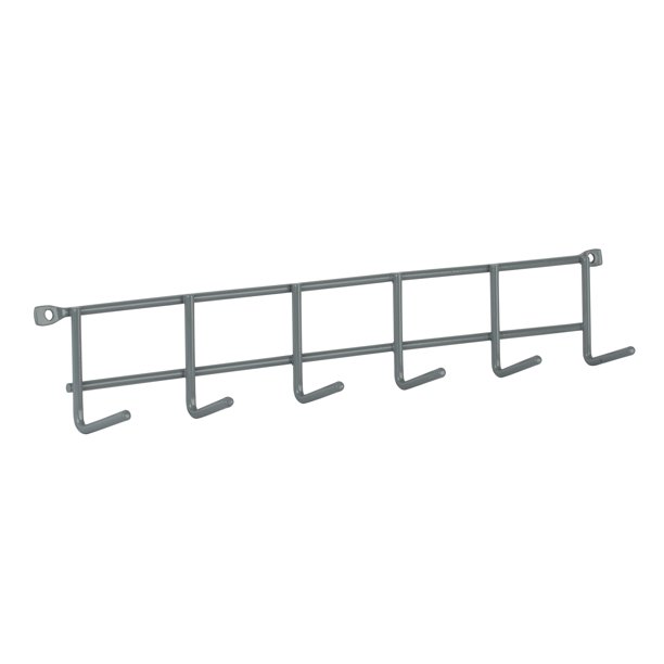 Hyper Tough 16 in. Wall Mounted Multi Hook Rack, Gray