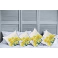 thumbnail image 2 of Ambesonne Flower Throw Pillow Cover 4 Pack, Paint of Daffodils Bouquet, 20", Yellow Green, 2 of 7