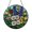Acrylic 3.5 Inch, variant on Blooming Wildflower Field Stained Glass Style Window Art, Cheerful Nature Inspired Accent