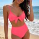 thumbnail image 5 of Trajes de baño para mujer, conjunto de traje de baño con cordones, estilo dividido, color sólido, informal, a la moda, para mujer, trajes de baño para mujer, traje de baño para mujer, trajes de baño d, 5 of 5