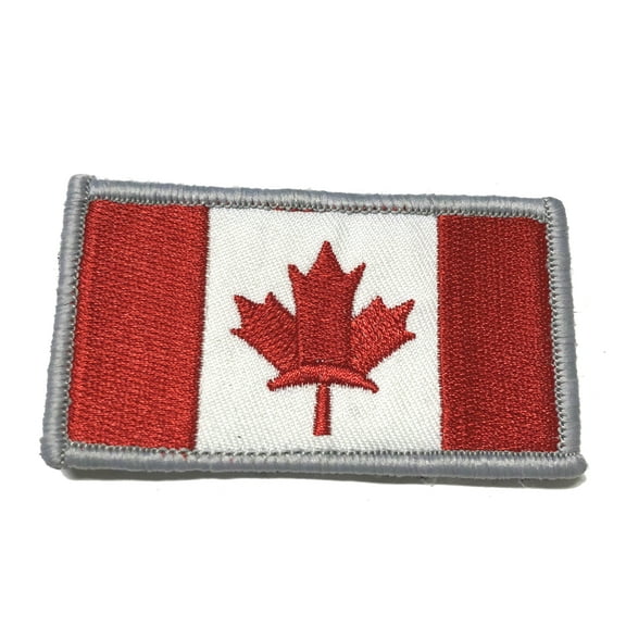 Canadian Flag Embroidered Hook & Loop Patch Applique Biker Emblem Tactical