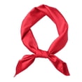 thumbnail image 4 of UJNDER Womens Solid Color Square Scarf 70cm for Shirt Matching Work Wear and Performance Hair Tie Accessory Neck Scarf for Women,03_Red,One Size, 4 of 4