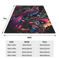 thumbnail image 3 of Sikiie Artistic Colorful Bird Ultra-Soft Micro flannel Blanket Luxury All Seasons Warm Blanket for Bedding Sofa and Travel (4 sizes)-40"x30", 3 of 7