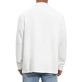 thumbnail image 3 of Men's Vintage Casual Button Down Chest Pocket Jacquard Knit Shirt Jacket M White, 3 of 6