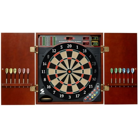 Sportcraft FX4600 Electronic Dartboard and Cabinet Set