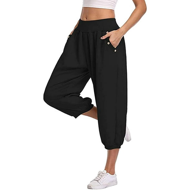 Dilgul Dilgul Women's Harem pants Loose Fit Capri Pants Jogger