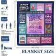 thumbnail image 4 of Book Lovers Gifts, Gifts for Book Lovers Women, Gifts for Readers, Gifts for Book Lovers, Reading Gifts for Book Lovers, Book Club Bookworm Gifts for Reading Lover Bookish Throw Blanket 60"x50", 4 of 6