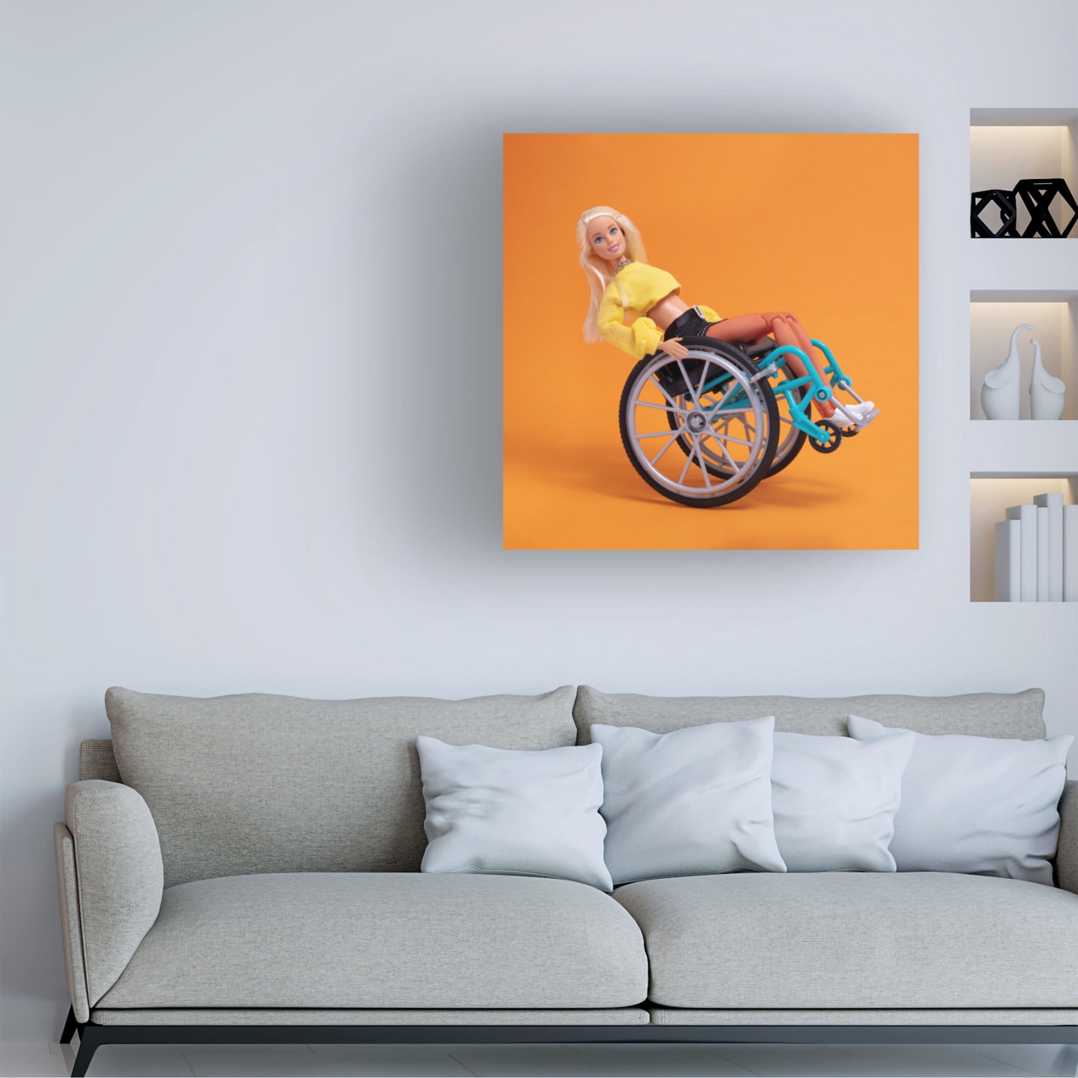 Canvas Wall Art - Julia Ramiro 'Rolling' Wall Art for Living Room, Bedroom, or Office Décor by Trademark Fine Art - 18 x 18 Inches