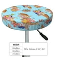 thumbnail image 4 of Fotbe Turtles And Corals Stool Covers Round,Waterproof Round Bar Stool Covers Bar Chair Covers Washable Stool Cushion Slipcover for 12-14 Inch Chair-12 inch, 4 of 7