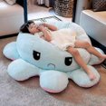 thumbnail image 1 of Reversible Octopus Plush Toy, Large Plush Octopus Cushion Pillow Toy, 1 of 5
