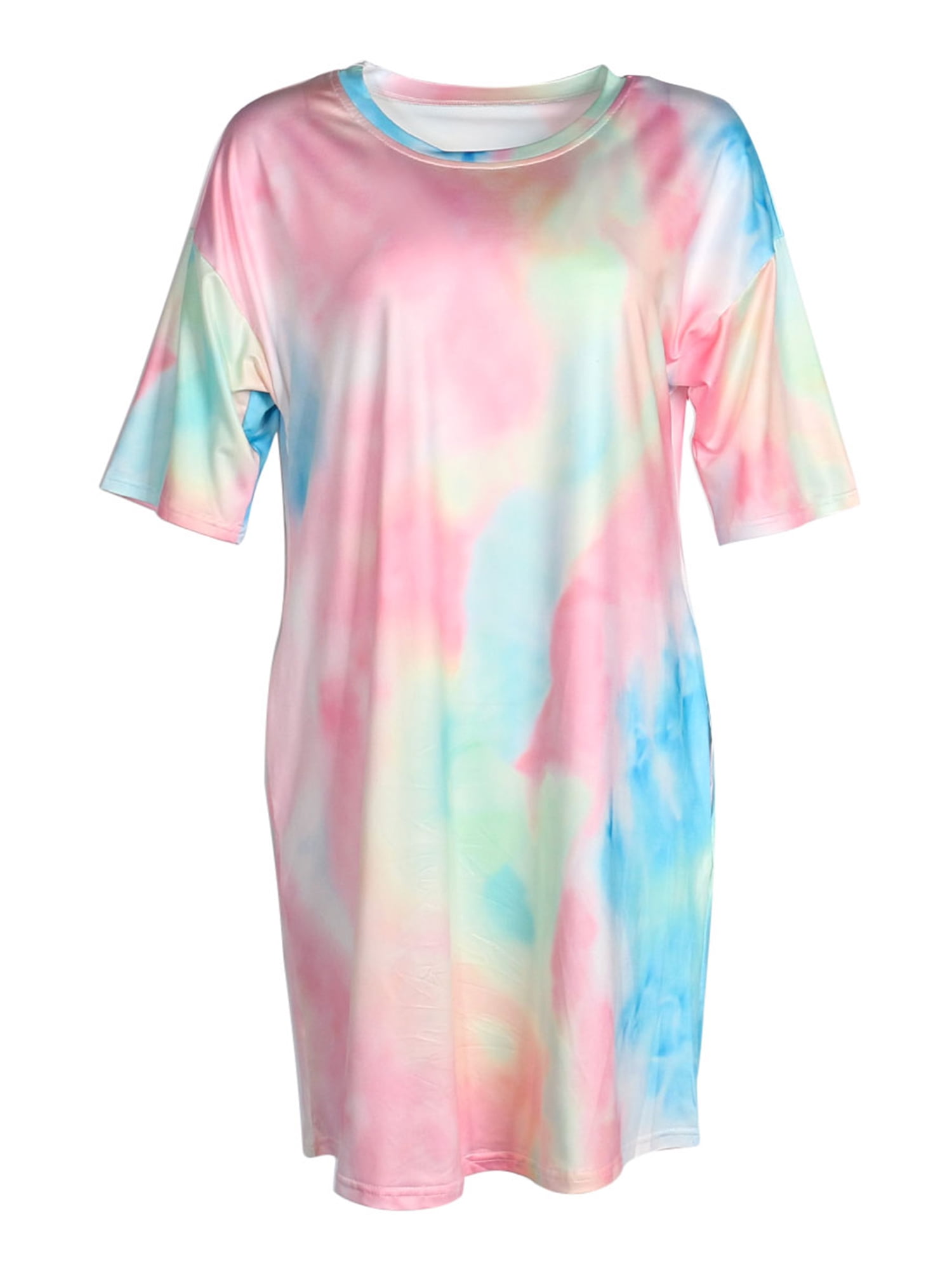 womens tie dye t shirt dress