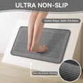 thumbnail image 4 of QiCaiJia Kitchen Rugs Set of 2, 17''x30''+17''x59'' Gray Kitchen Mats for Floor, Washable Non Slip Absorbent Kitchen Mat, Braided Kitchen Runner Rug, Kitchen Sink Rug, 4 of 8
