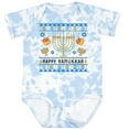 thumbnail image 3 of Inktastic Happy Hanukkah Sweater Style Design with Menorah and Dreidel Boys or Girls Baby Bodysuit, 3 of 5