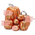 thumbnail image 7 of 7 Pcs Orange  Artificial Pumpkins Harvest Foam Pumpkins for Farmhouse Fall Thanksgiving Halloween Table Centerpiece Mantel Decor, 7 of 7