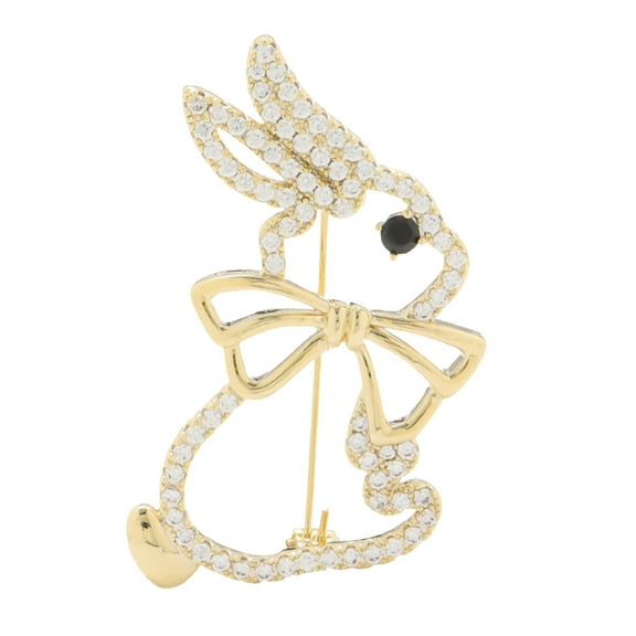 Easter Bunny Brooch, Alloy Diamond  Oil Design, Multicolor, Suitable for Ladies' Blazers/Coats, Ideal Gift for Easter/Valentine's Day/Christmas (1 Piece)