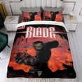 thumbnail image 4 of Blade Conjunto de sábanas temático, trío de piezas, cómodo y amigable con la piel, diseño único, regalo de decoración para el hogar para familiares, amigos y fans, 90 cm * 190 cm, 4 of 6
