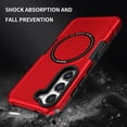 thumbnail image 2 of Allytech for Samsung Galaxy S21 FE Case 6.4" 2022, Support Magsafe Wireless Charging Military Grade Hard PC Shockproof Anti-Scratch TPU Case for Samsung S21FE 5G, Red, 2 of 10