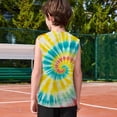 thumbnail image 6 of TIREOW Children Boys and Girls Neon Tie Dye Tank Tops Cute Animal Print Funny Crew Neck Sleeveless Undershirt, 6 of 8