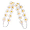 thumbnail image 2 of 2pcs Flower Headband: Girl Women Daisy Crown - Hippie Floral Wreath - Elastic Fabric Hairband For Festival Wedding Bridal Party Performances Photo Pro, 2 of 3