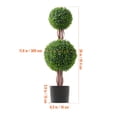 thumbnail image 2 of 2 Pack 3' Artificial Boxwood Topiary Tree Faux Plant UV Decor In/Outdoor, 2 of 6