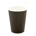 thumbnail image 2 of 12 oz Black Paper Coffee Cup - Ripple Wall - 3 1/2" x 3 1/2" x 4 1/4" - 500 count box, 2 of 3