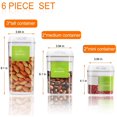 thumbnail image 2 of Piece Set Food Storage Jars with Airtight Lids, BPA Free Shelf Stable Clear Plastic Containers, Food Storage Containers for Cereals Nuts Dry Supplies, 2 of 5