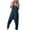 Navy, variant on Staron Women's Jumpsuit Cotton Linen Casual Loose Playsuit with Pockets Racer Back Sleeveless Short Romper Wide Leg Beach Vacation, Navy L