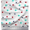 thumbnail image 1 of Soimoi Cotton Voile Fabric Square,Dot & Triangle Geometric Print Fabric by The Yard 56 Inch Wide, 1 of 1