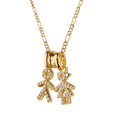 thumbnail image 2 of Collar para Mujer de Niños Personalizado LuckyLy Baño de Oro 14k y Zirconia Cúbica Modelo Darcy Niño y Niña, 2 of 6