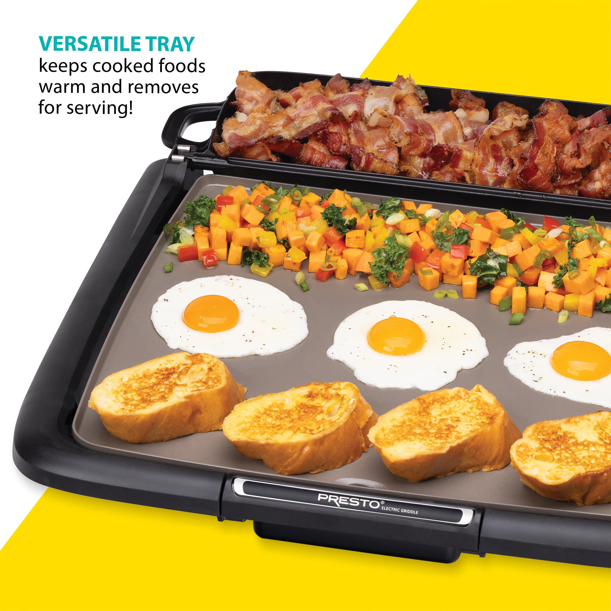 Presto Ceramic Electric Griddle/Warmer Plus, Black 07024