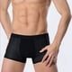 thumbnail image 2 of Calzoncillos bóxer sexys para hombre, de malla hueca, de color liso, con forma de U, suaves, cómodos, transpirables, de tiro medio, lavables a mano, color negro XXXL, 2 of 5