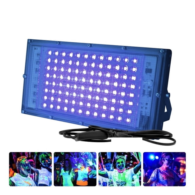Paxilo Lampe de Scène Fluorescente Ultraviolette 50W Led UV Floodlight Étanche IP65