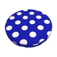 thumbnail image 1 of Disketp Blue And White Polka Dot Funda Redonda para Taburete, Funda de Cojín para Silla de Bar Suave y Elástica-14 inch, 1 of 7