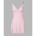 thumbnail image 6 of CHICME Nightgowns For Women Solid Color Lace Trim Side Slit Modal Cami Sleep Dress Womens Pajamas & Loungewear Pink-M, 6 of 9