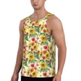 thumbnail image 2 of Easygdp Sunflower Cornflower Poppy Men's Tank Top, Sleeveless Muscle T Shirts, Breathable, Quick-Dry, Loose for Gym, Running, Fitness - Medium, 2 of 9