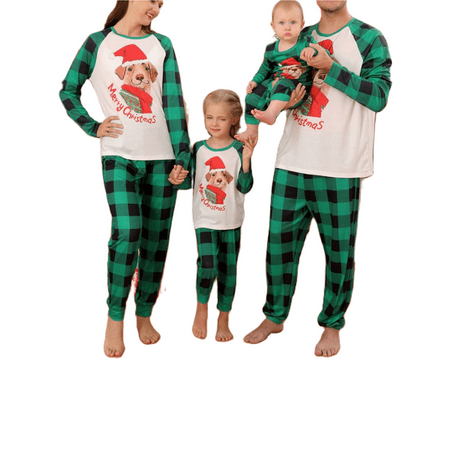 

Ma&Baby Matching Christmas Family Pajamas Sets Long Sleeve Puppy Cotton Pjs Elk Clothes Holiday Sleepwear