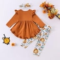 thumbnail image 6 of Winter Clothes for Girls Size 7-8 Baby Girl Clothes Infant Toddler Girl Outfit Long Sleeve Shirts Top Rufffle Pants Little Girls Clothes, 6 of 8