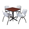 thumbnail image 3 of Regency Cain 5 Piece 30'' Square Breakroom Table and Chair Set, 3 of 6