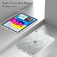 thumbnail image 2 of ELEHOLD Clear Case for iPad 10th Generation 10.9" 2022, with Ripple Design Transparent Anti-Yellowing Slim Lightweight Soft Shockproof Case for iPad 10th Gen 10.9 inch,Blue, 2 of 6