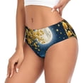 thumbnail image 2 of Balery Moonlit Golden Tree Peacock Ropa Interior de Algodón para Mujer con Dibujo – Braguitas Cómodas y Elásticas, Estilo Clásico-X-Large, 2 of 6