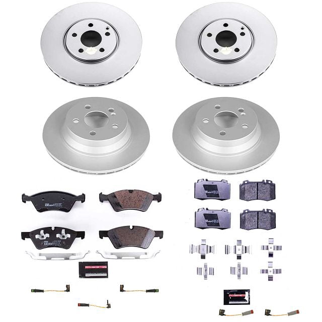 Power Stop Front and Rear Euro-Stop ECE-R90 Certified Brake Pad and Rotor Kit ESK7762