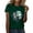 Green, variant on Unisex Short Sleeve Wolf T-Shirts for Women and Men - Print Wolves Animal Graphic Tee for Casual Wear
