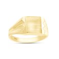 thumbnail image 2 of AFFY Men's Signet Ring In 14K Yellow Gold Plated 925 Sterling Silver Frank Ring For Men's, Ring Size 12.5, 2 of 3
