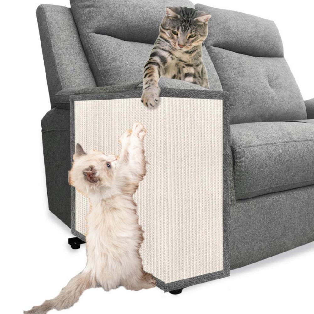 Cat Scratch Furniture Protector with Natural Sisal Couch Guard for