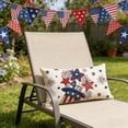 thumbnail image 6 of Beautynvta 4th of July Pillow Covers, American Flag Stars Stripe Patriotic Pillow Covers, Red White Blue Cushion Case for Sofa Bed Couch Decor, 12x20 Inch, 6 of 7