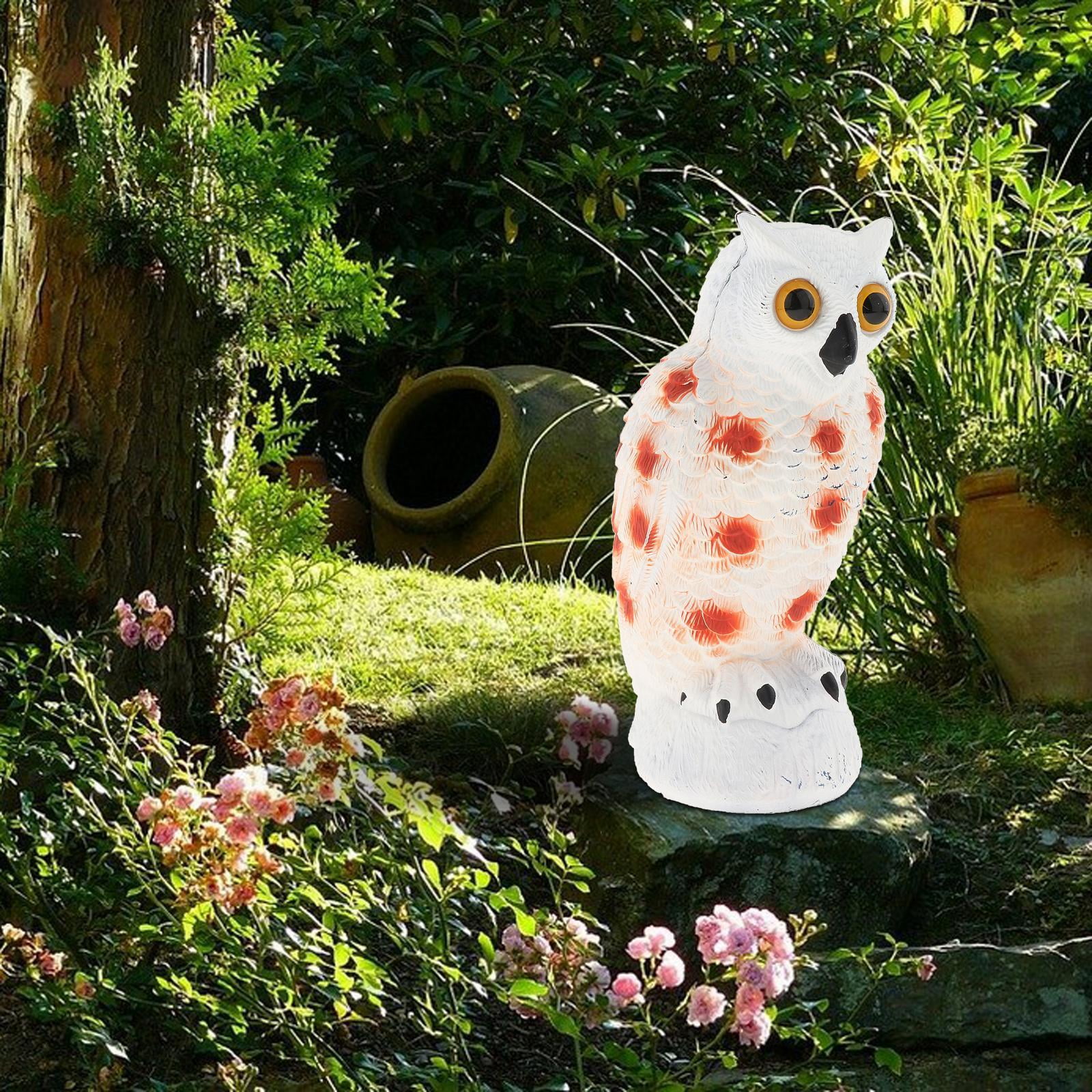 4x Fake Realistic Owl Decoy Statue Yard Farmland Garden Outdoor Ornament 