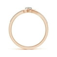 thumbnail image 2 of ANGARA Natural 0.12 Ct. Diamond Heart Promise Ring in 14K Rose Gold for Women (Ring Size: 3), 2 of 9